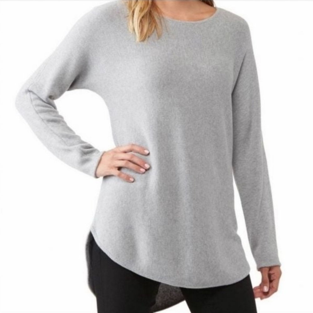 Michael Kors size S gray waffle 3/4 sleeve tunic sweater